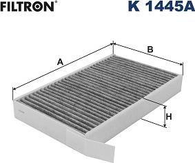 Filtron K 1445A - Фільтр, повітря у внутрішній простір autocars.com.ua