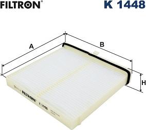 Filtron K 1448 - Фільтр, повітря у внутрішній простір autocars.com.ua
