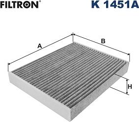 Filtron K 1451A - Фільтр, повітря у внутрішній простір autocars.com.ua