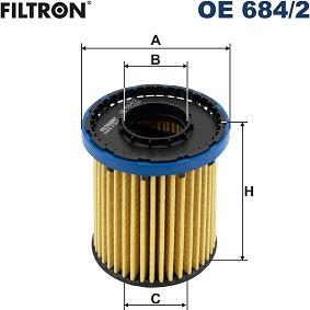 Filtron OE 684/2 - Масляний фільтр autocars.com.ua
