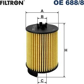 Filtron OE 688/8 - Масляний фільтр autocars.com.ua