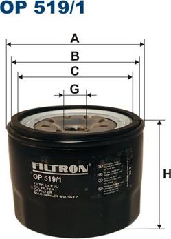Filtron OP519/1 - Масляный фильтр autodnr.net