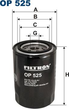 Filtron OP525 - Масляный фильтр avtokuzovplus.com.ua
