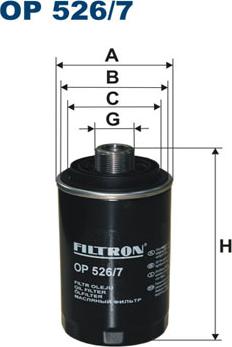 Filtron OP526/7 - Масляний фільтр autocars.com.ua