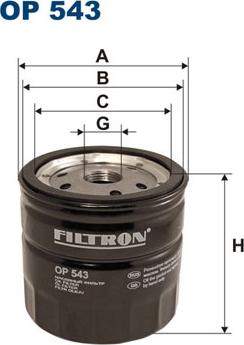Filtron OP543 - Масляный фильтр autodnr.net