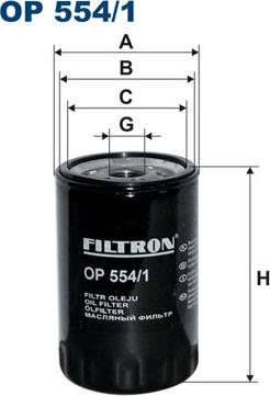 Filtron OP554/1 - Масляный фильтр avtokuzovplus.com.ua