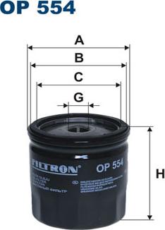 Filtron OP554 - Масляный фильтр autodnr.net