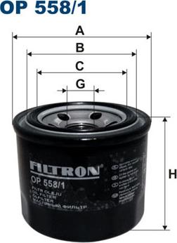 Filtron OP558/1 - Масляный фильтр avtokuzovplus.com.ua