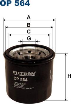 Filtron OP564 - Масляный фильтр autodnr.net