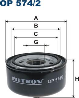 Filtron OP574/2 - Масляный фильтр autodnr.net