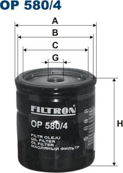 Filtron OP580/4 - Масляный фильтр avtokuzovplus.com.ua
