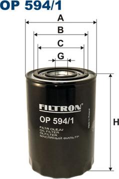 Filtron OP594/1 - Масляный фильтр avtokuzovplus.com.ua