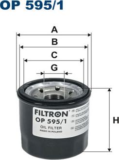 Filtron OP595/1 - Масляный фильтр autodnr.net