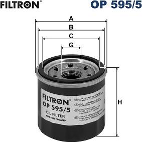 Filtron OP 595/5 - Масляний фільтр autocars.com.ua
