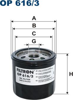 Filtron OP616/3 - Масляный фильтр autodnr.net
