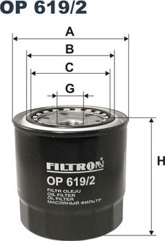 Filtron OP619/2 - Масляный фильтр avtokuzovplus.com.ua