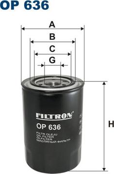 Filtron OP636 - Масляний фільтр autocars.com.ua