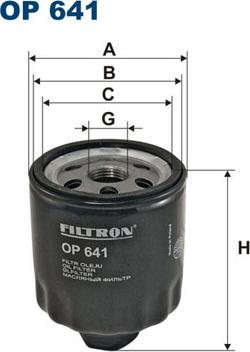 Filtron OP641 - Масляний фільтр autocars.com.ua