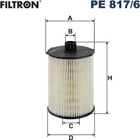 Filtron PE 817/6 - Паливний фільтр autocars.com.ua