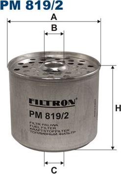 Filtron PM819/2 - Топливный фильтр avtokuzovplus.com.ua