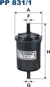 Filtron PP831/1 - Топливный фильтр avtokuzovplus.com.ua
