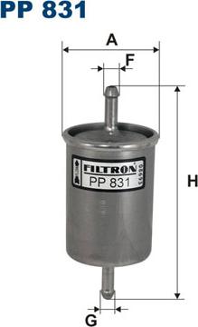 Filtron PP831 - Паливний фільтр autocars.com.ua