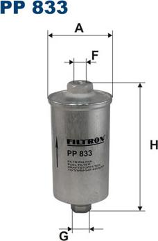 Filtron PP833 - Паливний фільтр autocars.com.ua