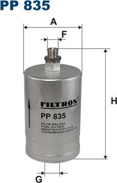 Filtron PP835 - Топливный фильтр avtokuzovplus.com.ua