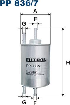 Filtron PP836/7 - Паливний фільтр autocars.com.ua