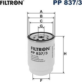 Filtron PP 837/3 - Паливний фільтр autocars.com.ua