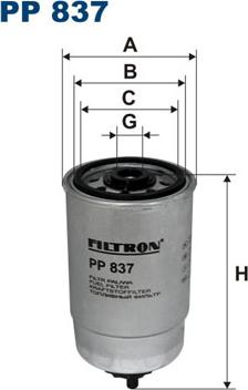 Filtron PP837 - Топливный фильтр avtokuzovplus.com.ua