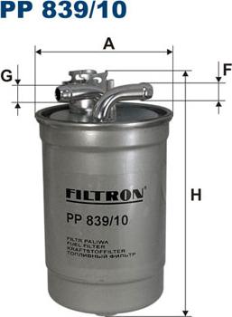 Filtron PP839/10 - Топливный фильтр avtokuzovplus.com.ua