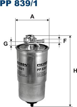 Filtron PP839/1 - Паливний фільтр autocars.com.ua