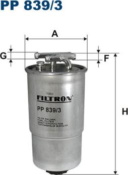 Filtron PP839/3 - Топливный фильтр avtokuzovplus.com.ua