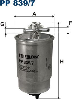 Filtron PP839/7 - Топливный фильтр avtokuzovplus.com.ua