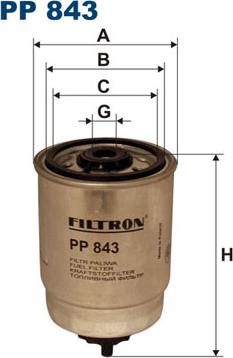 Filtron PP843 - Топливный фильтр avtokuzovplus.com.ua