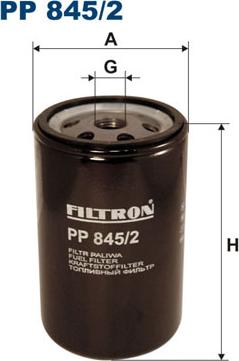 Filtron PP845/2 - Паливний фільтр autocars.com.ua