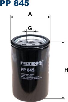 Filtron PP845 - Паливний фільтр autocars.com.ua