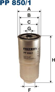 Filtron PP850/1 - Топливный фильтр avtokuzovplus.com.ua