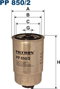 Filtron PP850/2 - Топливный фильтр avtokuzovplus.com.ua