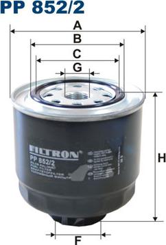 Filtron PP852/2 - Топливный фильтр autodnr.net
