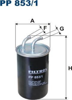 Filtron PP853/1 - Топливный фильтр autodnr.net