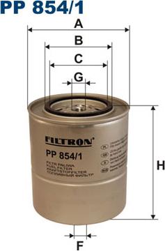 Filtron PP854/1 - Топливный фильтр avtokuzovplus.com.ua