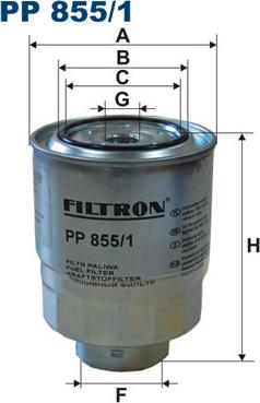Filtron PP855/1 - Паливний фільтр autocars.com.ua