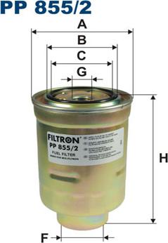 Filtron PP855/2 - Топливный фильтр autodnr.net