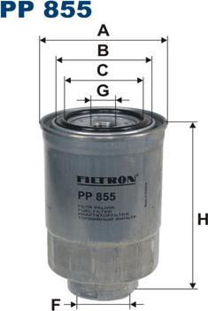 Filtron PP855 - Топливный фильтр avtokuzovplus.com.ua