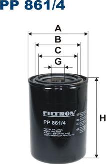 Filtron PP861/4 - Фільтр паливний autocars.com.ua