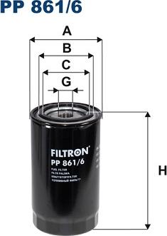 Filtron PP861/6 - Топливный фильтр autodnr.net