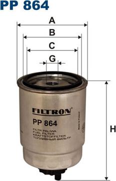 Filtron PP864 - Топливный фильтр autodnr.net
