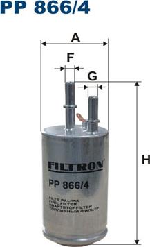 Filtron PP866/4 - Топливный фильтр avtokuzovplus.com.ua